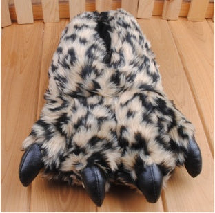 Warm Leopard Slippers – Cozy Plush Non-Slip Indoor Slippers for Women