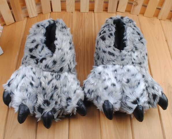 Warm Leopard Slippers – Cozy Plush Non-Slip Indoor Slippers for Women